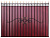 Ворота МП 3096х2100 вишня